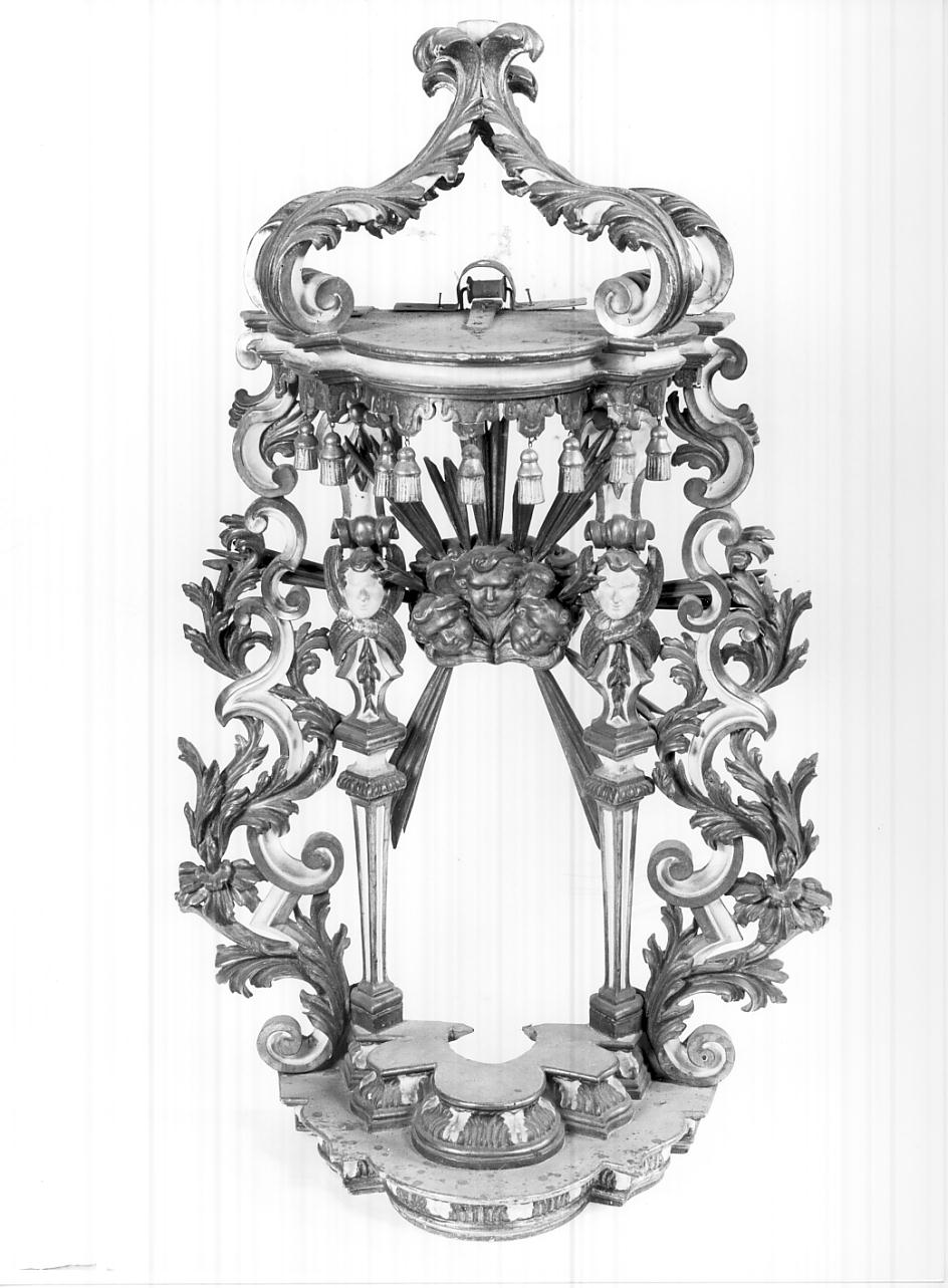 tronetto per esposizione eucaristica, opera isolata - ambito italiano (seconda metà sec. XVIII)