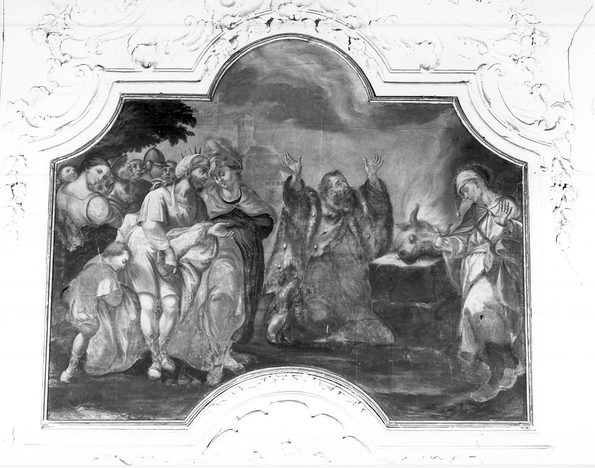 sacrificio di Elia sul monte Carmelo (dipinto, ciclo) di Morini Giovanni (attribuito) (fine sec. XVIII)