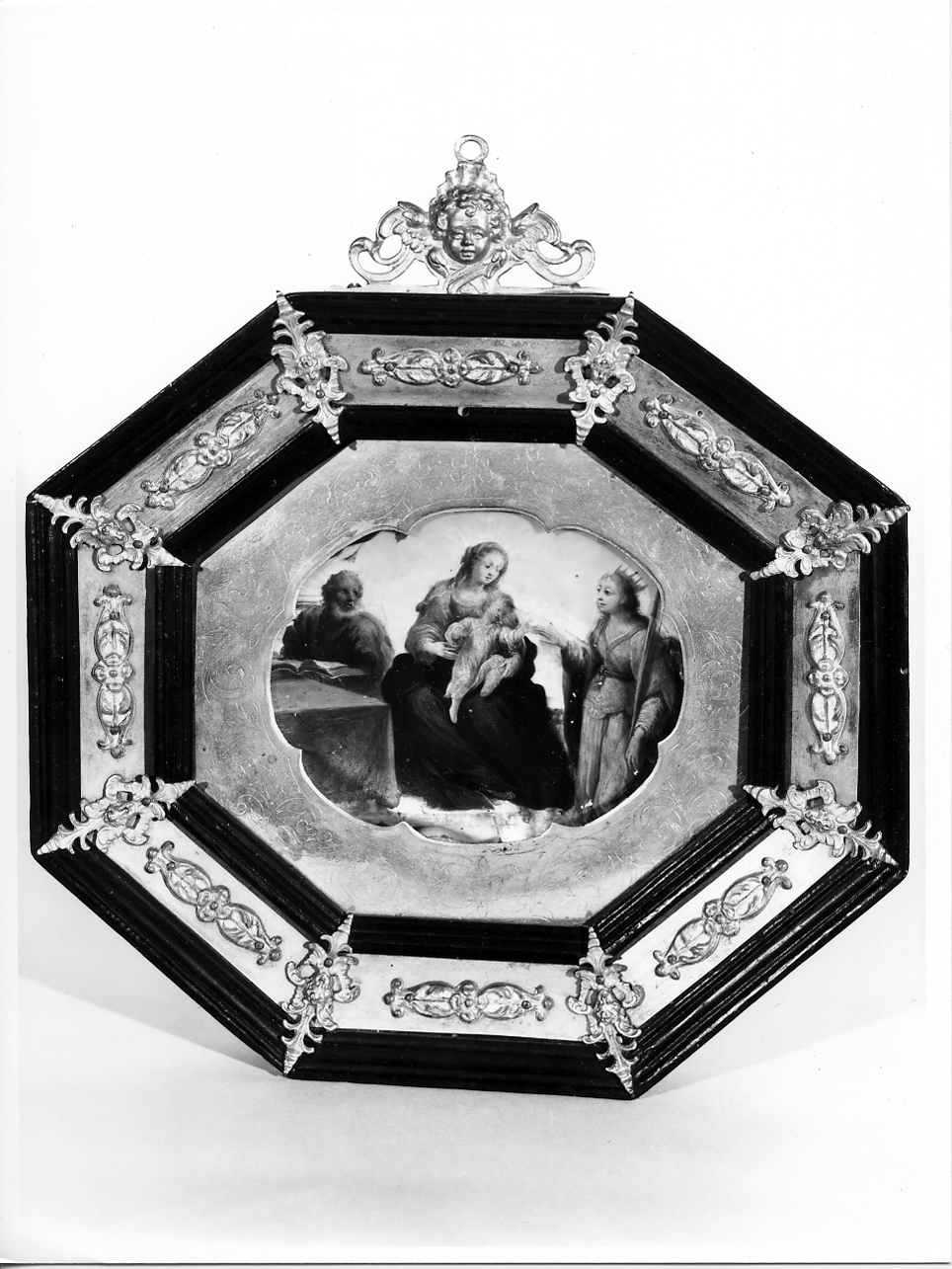 Sacra Famiglia e Santa Caterina d'Alessandria (dipinto, opera isolata) - ambito lombardo-veneto (seconda metà sec. XVII)