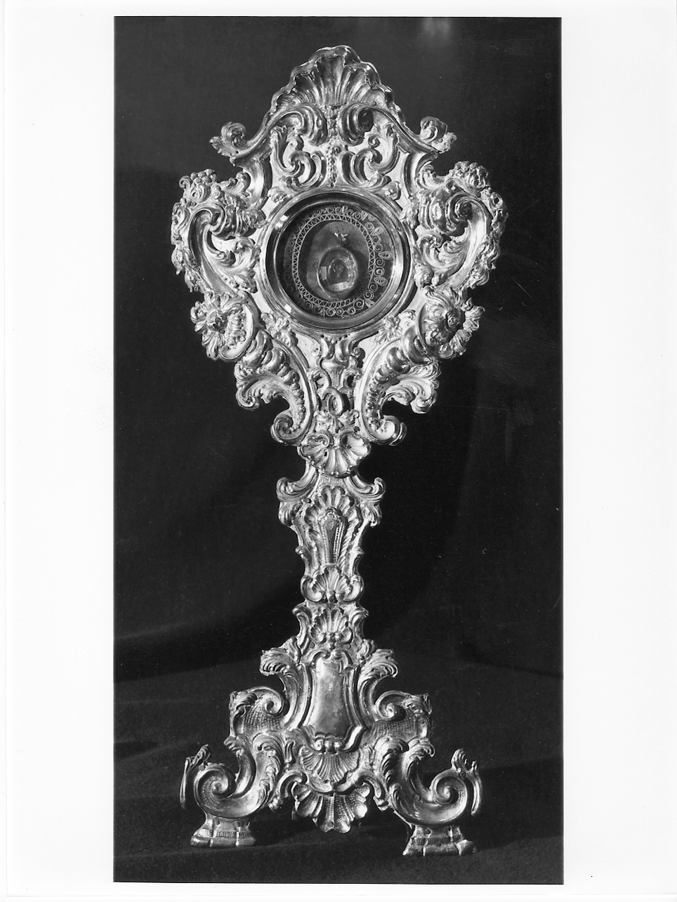 reliquiario - a ostensorio, serie - ambito mantovano (seconda metà sec. XVIII)