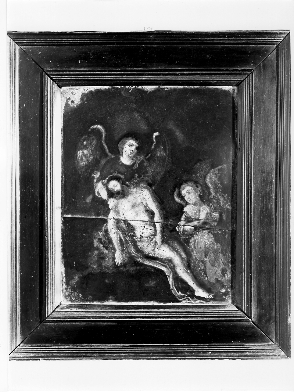 Cristo compianto dagli angeli (dipinto, opera isolata) - ambito mantovano (sec. XVII)