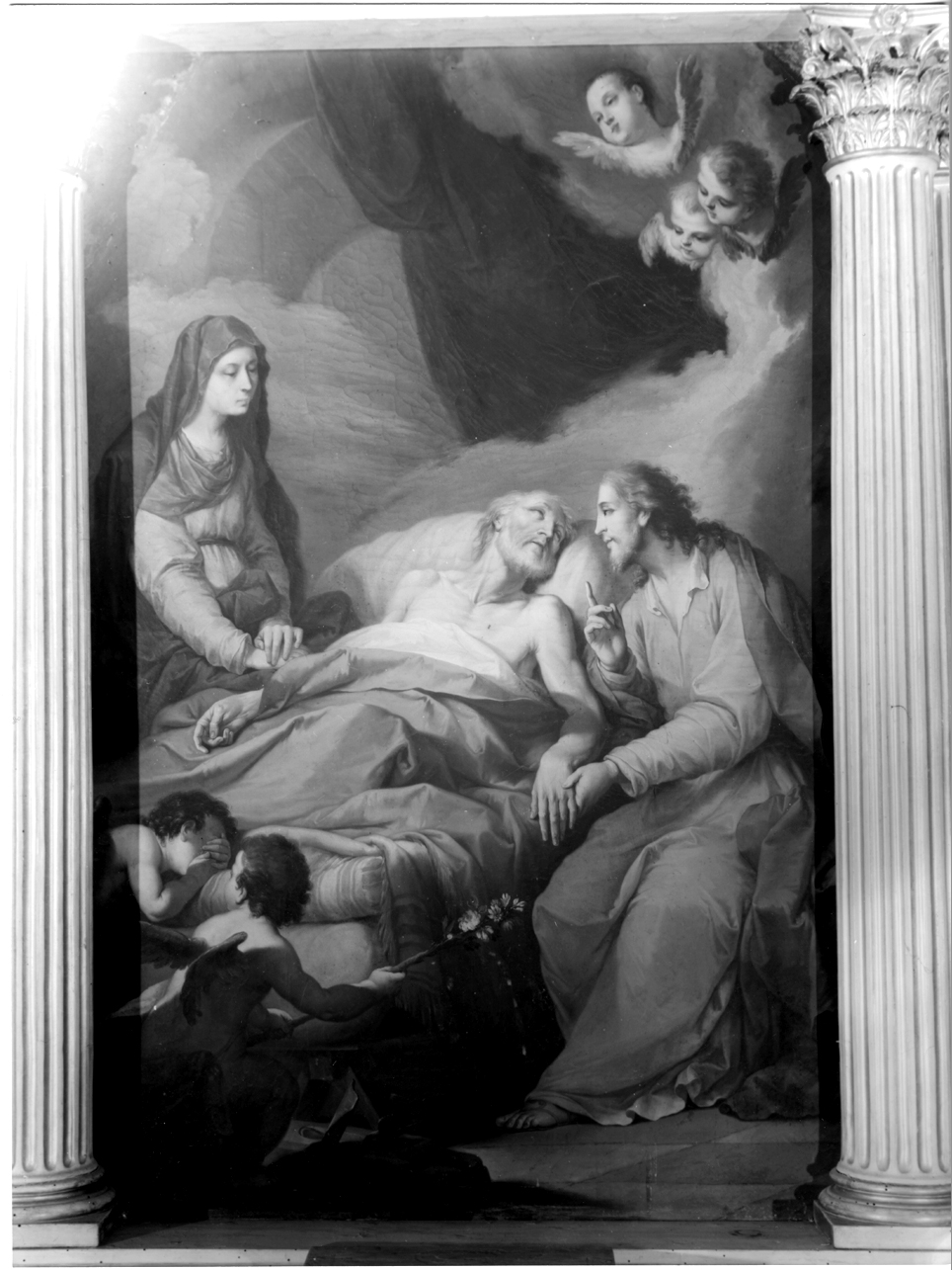 morte di San Giuseppe (dipinto, opera isolata) di Ugolini Agostino Gaetano (prima metà sec. XVII)
