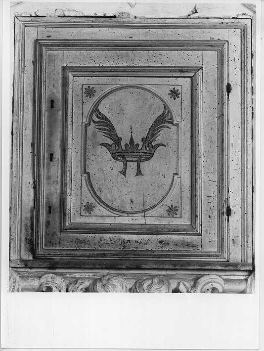 anta di armadietto per oli santi, opera isolata - ambito bresciano (sec. XVII)