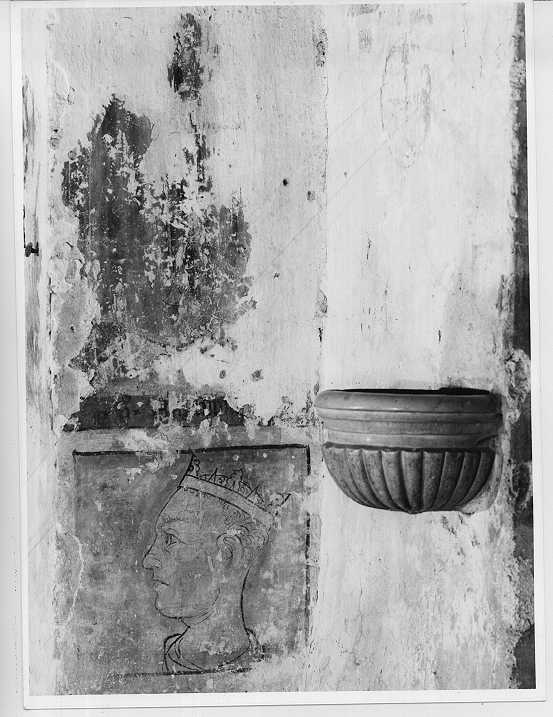 testa di imperatore (dipinto, frammento) - ambito italiano (fine/inizio secc. XV/ XVI)