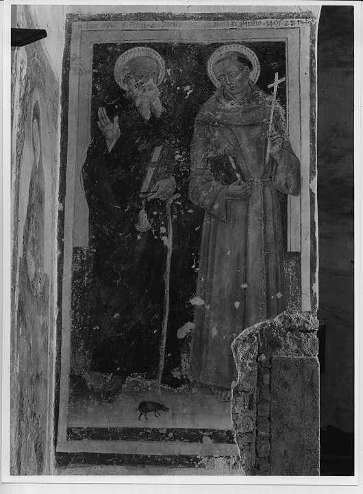 Sant'Antonio Abate e San Francesco d'Assisi (dipinto, opera isolata) - ambito bresciano (sec. XV)