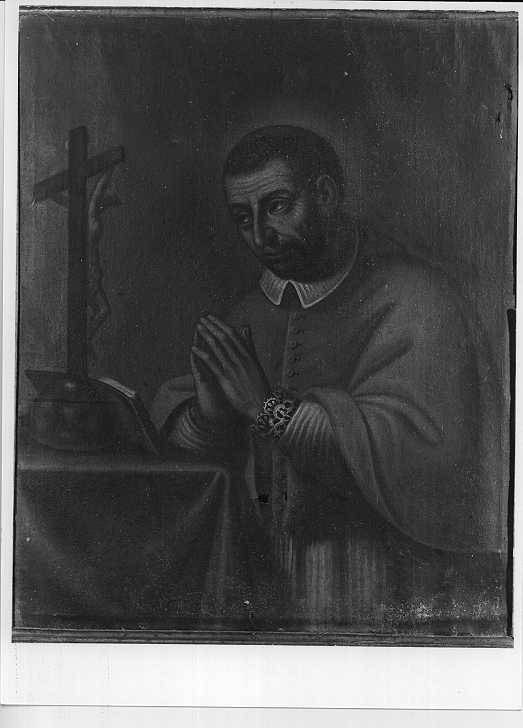 San Carlo Borromeo (dipinto, opera isolata) - ambito bresciano (sec. XVIII)