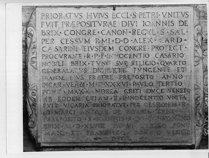 lapide, opera isolata - ambito bresciano (sec. XVI)