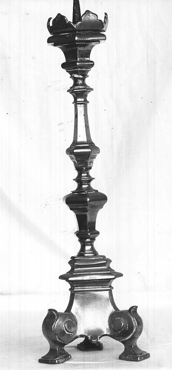 candeliere d'altare, serie - ambito bresciano (sec. XVIII)