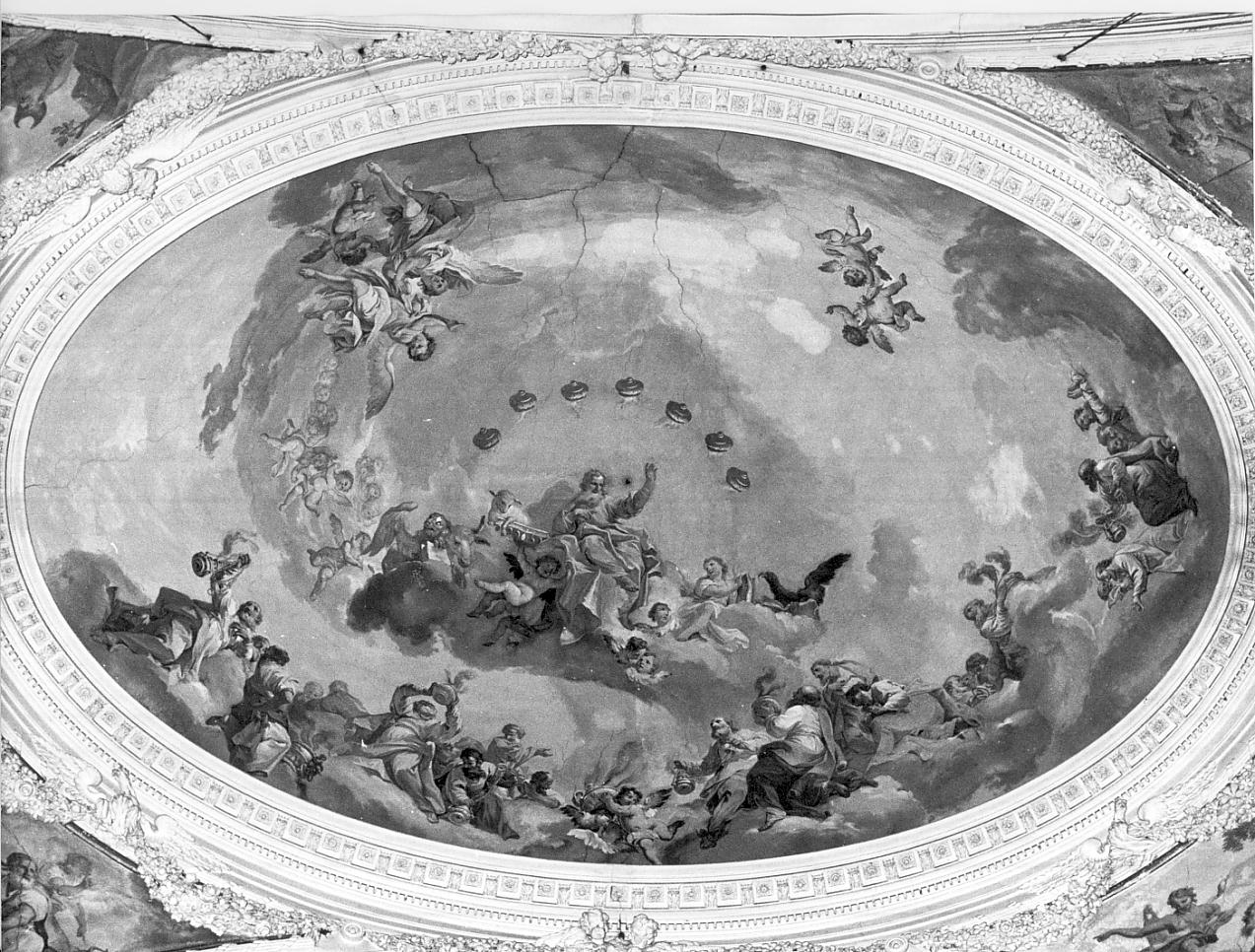 i ventiquattro senatori dell'Apocalisse (dipinto, opera isolata) di Cattaneo Santo detto Santino (attribuito) (sec. XVIII)