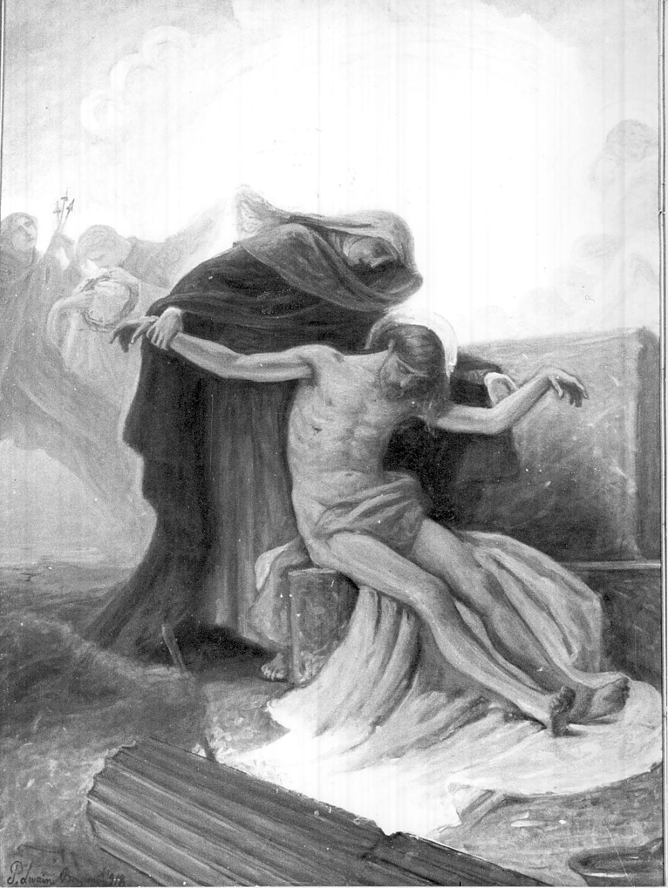 Madonna Addolorata (pala d'altare, opera isolata) di Loverini Ponziano (attribuito) (sec. XX)