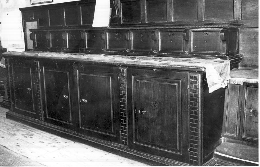 bancone, opera isolata - ambito italiano (sec. XVII)