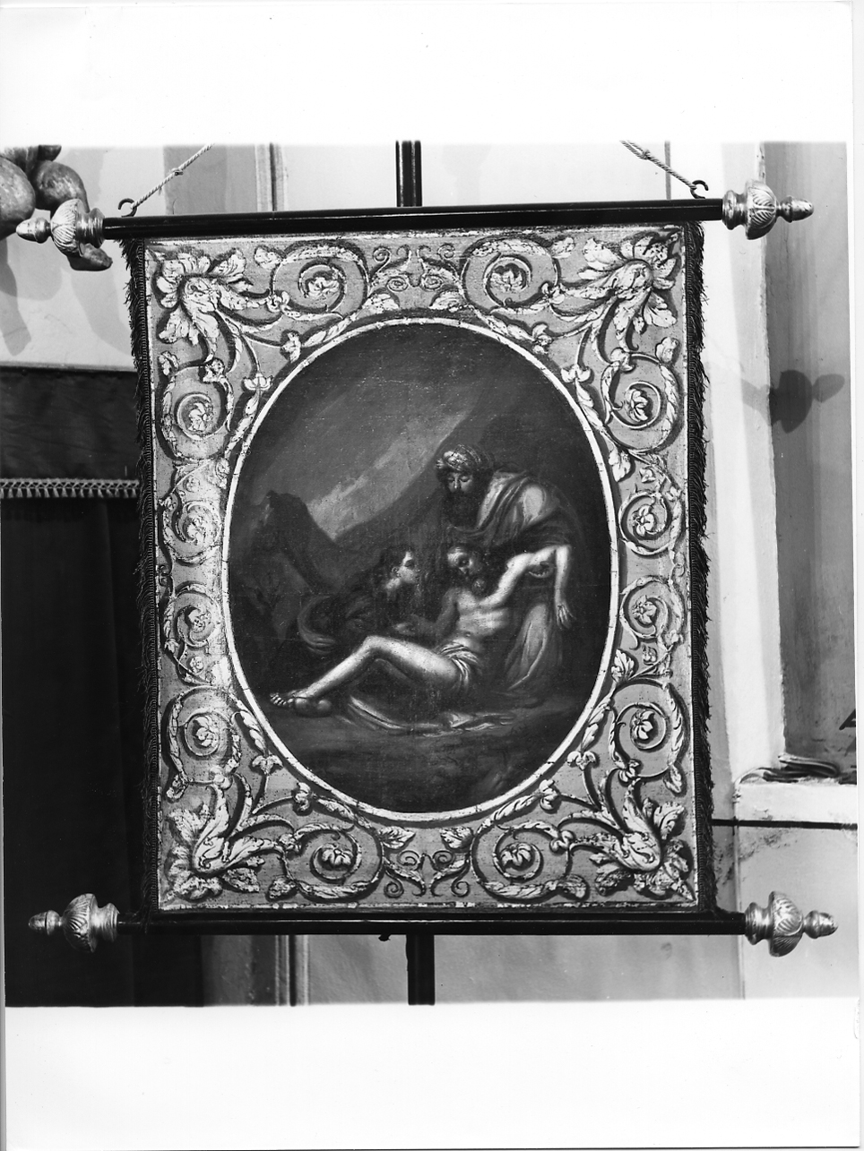 deposizione (stendardo processionale, opera isolata) - ambito lombardo (sec. XVII)