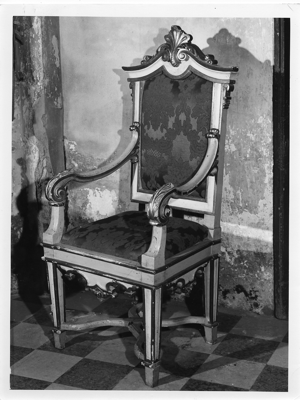 poltrona del celebrante, opera isolata - ambito mantovano (fine sec. XIX)