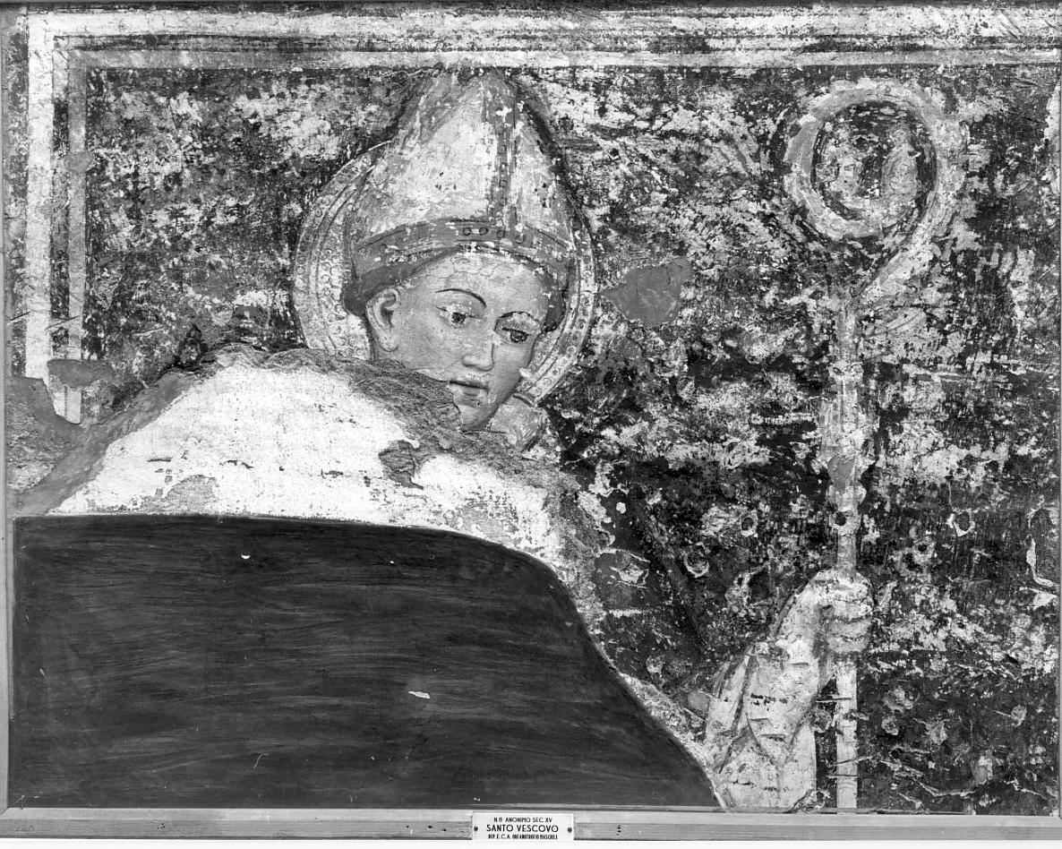 Santo vescovo (dipinto, opera isolata) - ambito italiano (sec. XV)