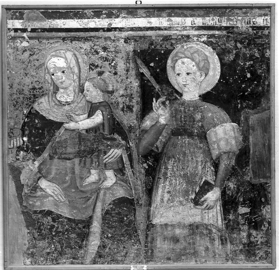 Madonna con Bambino e santa martire (dipinto, opera isolata) - ambito italiano (inizio sec. XV)