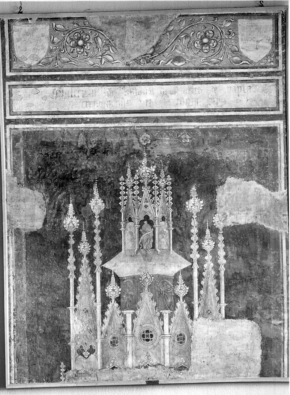 decorazione sepolcrale (dipinto, opera isolata) - ambito italiano (prima metà sec. XV)