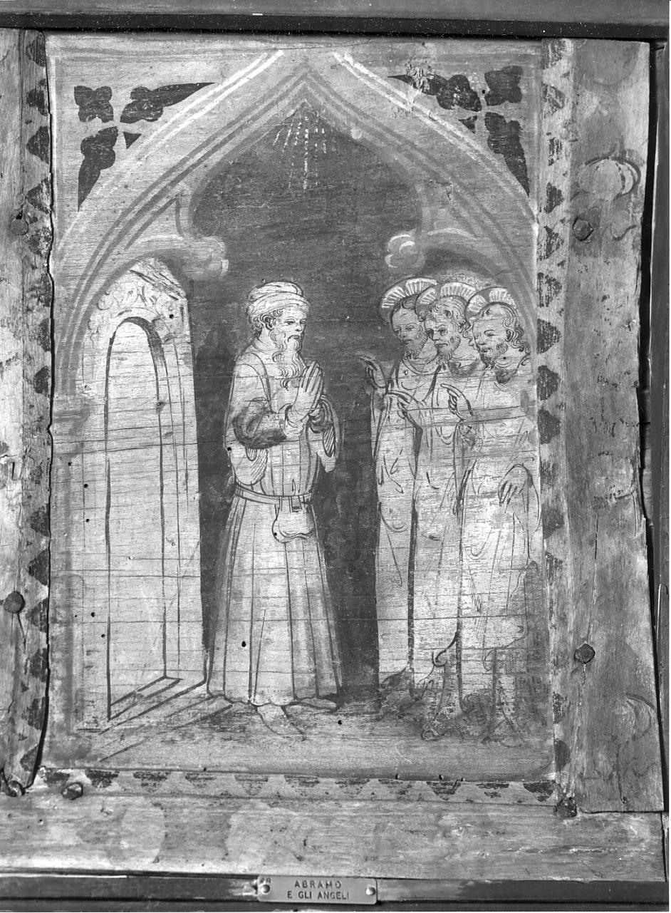 Abramo e gli angeli (dipinto, elemento d'insieme) di Bembo Bonifacio (sec. XV)