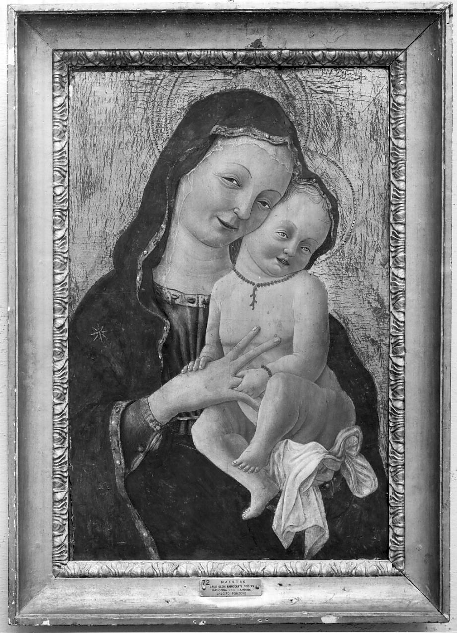 Madonna con Bambino (dipinto, opera isolata) di Maestro dagli occhi ammiccanti (sec. XV)