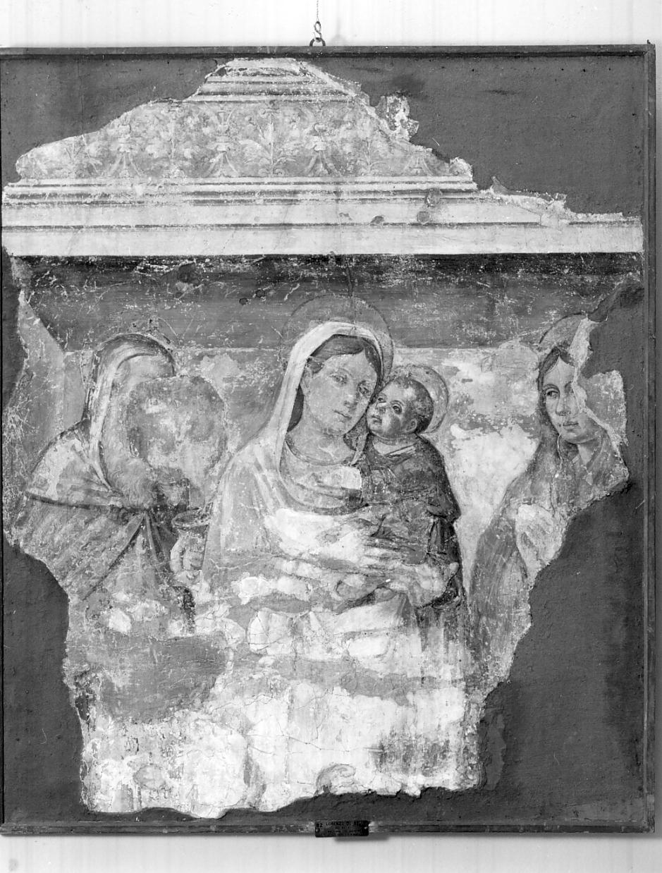 Madonna con Bambino tra Sant'Antonio Abate e Santa Maria Maddalena (dipinto, opera isolata) di Beci Lorenzo de (prima metà sec. XVI)