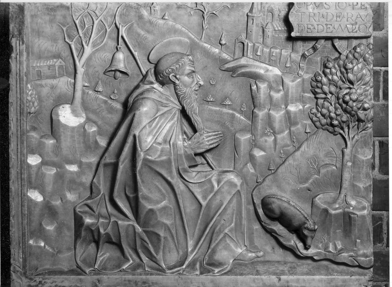 Sant'Antonio Abate (rilievo, opera isolata) di Giovanni di Pietro da Rho (seconda metà sec. XV)