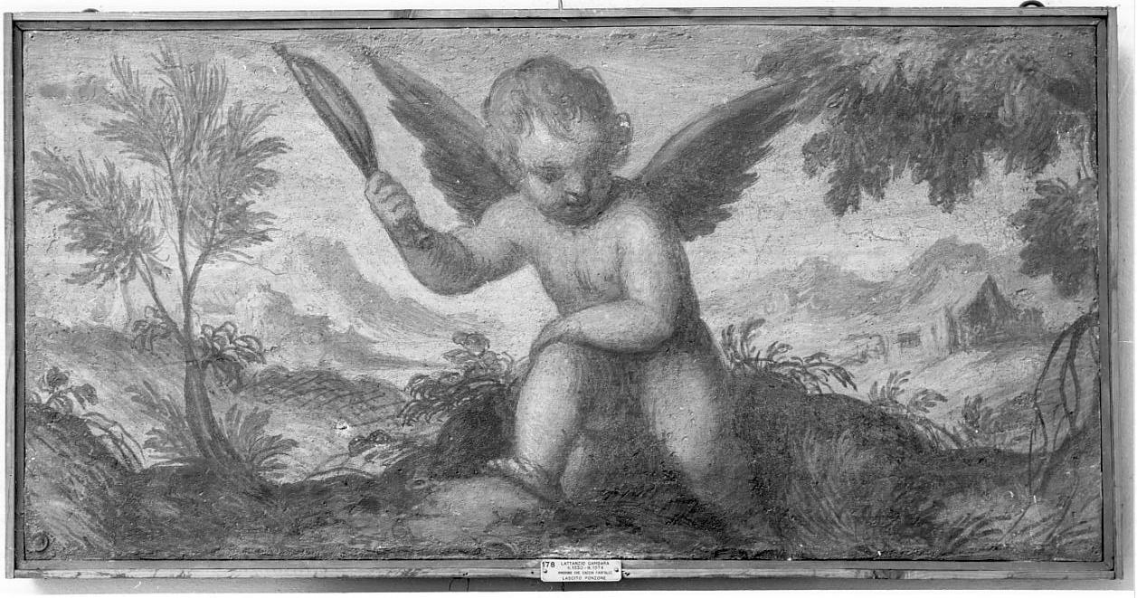 amorino che caccia farfalle (dipinto, opera isolata) di Gambara Lattanzio (seconda metà sec. XVI)