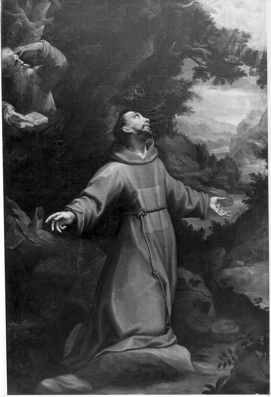 San Francesco riceve le stimmate (dipinto, opera isolata) di Trotti Giovanni Battista detto Malosso (prima metà sec. XVII)