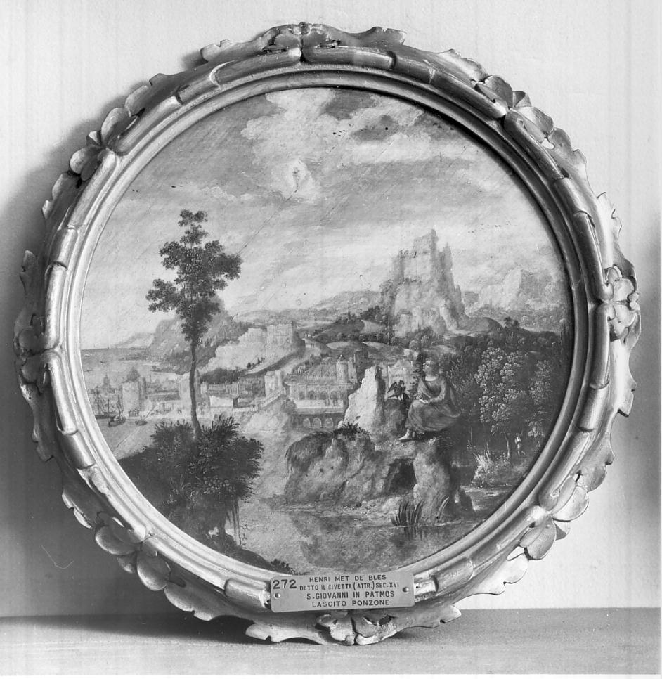 San Giovanni in Patmos (dipinto, opera isolata) di Bles Hendrick Met de detto Civetta (sec. XVI)
