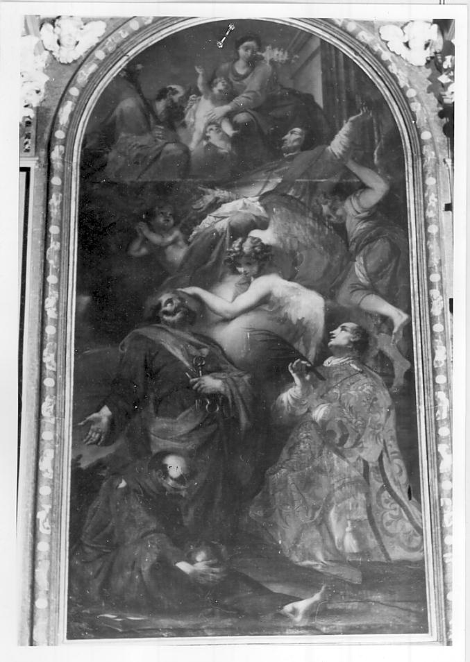 Madonna con Bambino e Santi (dipinto, opera isolata) - ambito italiano (seconda metà sec. XVII)