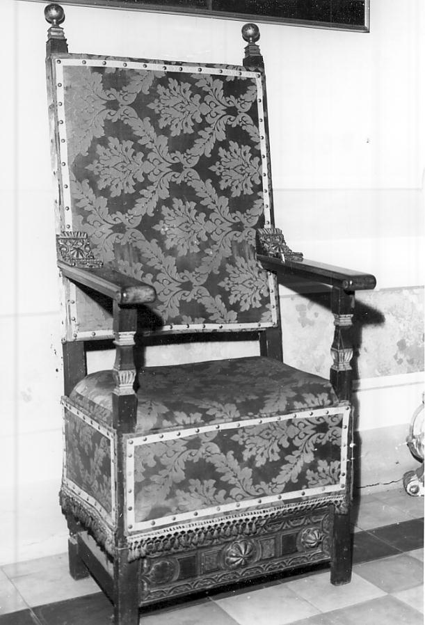 poltrona, opera isolata - ambito italiano (sec. XVI)