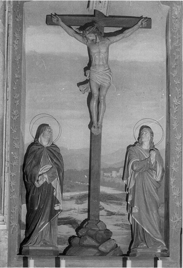 crocifissione (gruppo scultoreo, opera isolata) - ambito bresciano (sec. XIX)