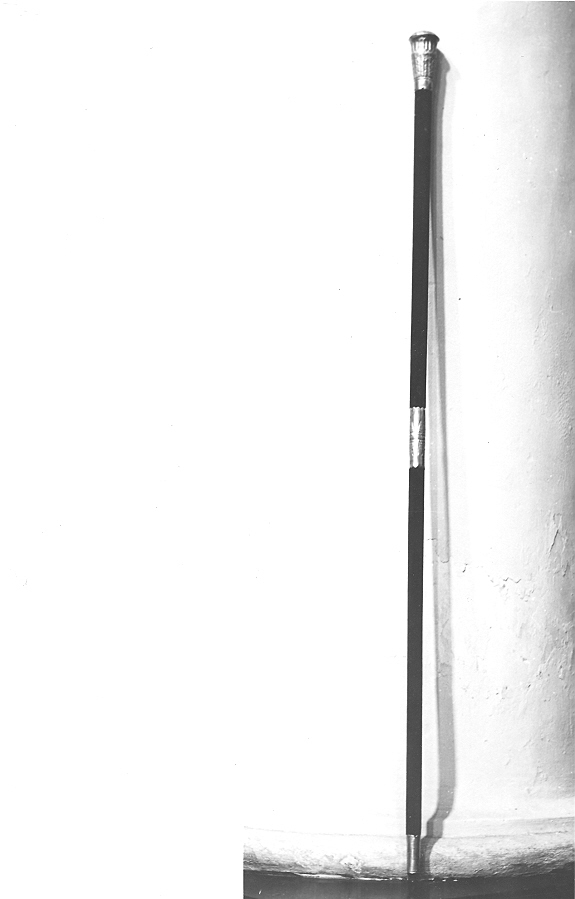 mazza processionale, opera isolata - ambito italiano (prima metà sec. XVIII)