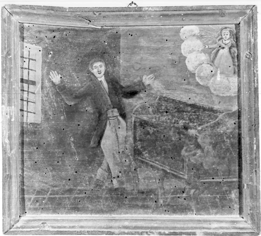 la Vergine e un devoto (ex voto, opera isolata) - ambito italiano (sec. XIX)