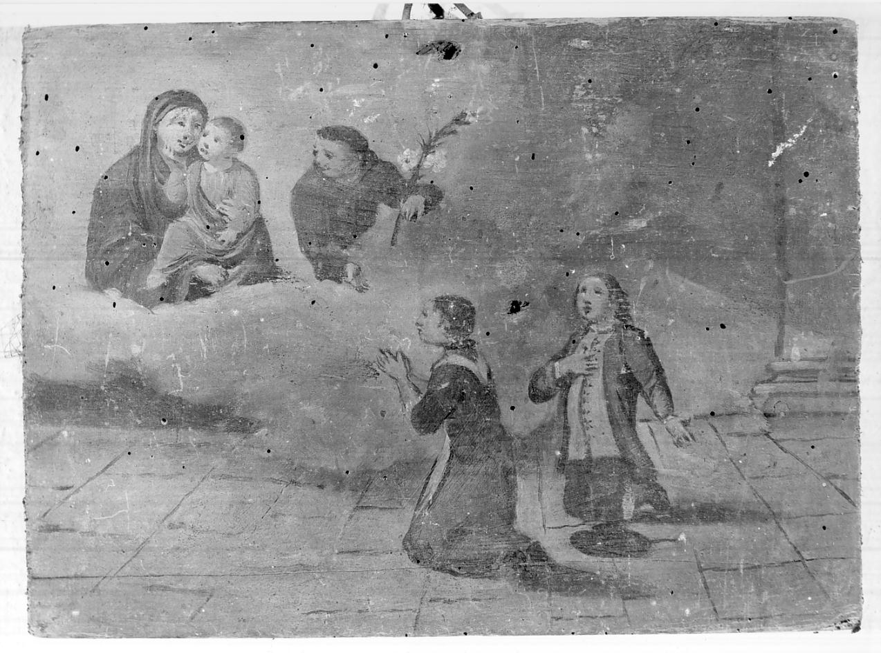 la Vergine; Sant'Antonio e devoti (ex voto, opera isolata) - ambito italiano (seconda metà sec. XVIII)