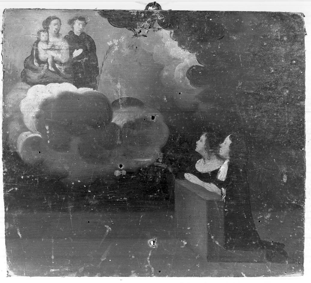 la Vergine; Sant'Antonio e devoti (ex voto, opera isolata) - ambito italiano (seconda metà sec. XVII)
