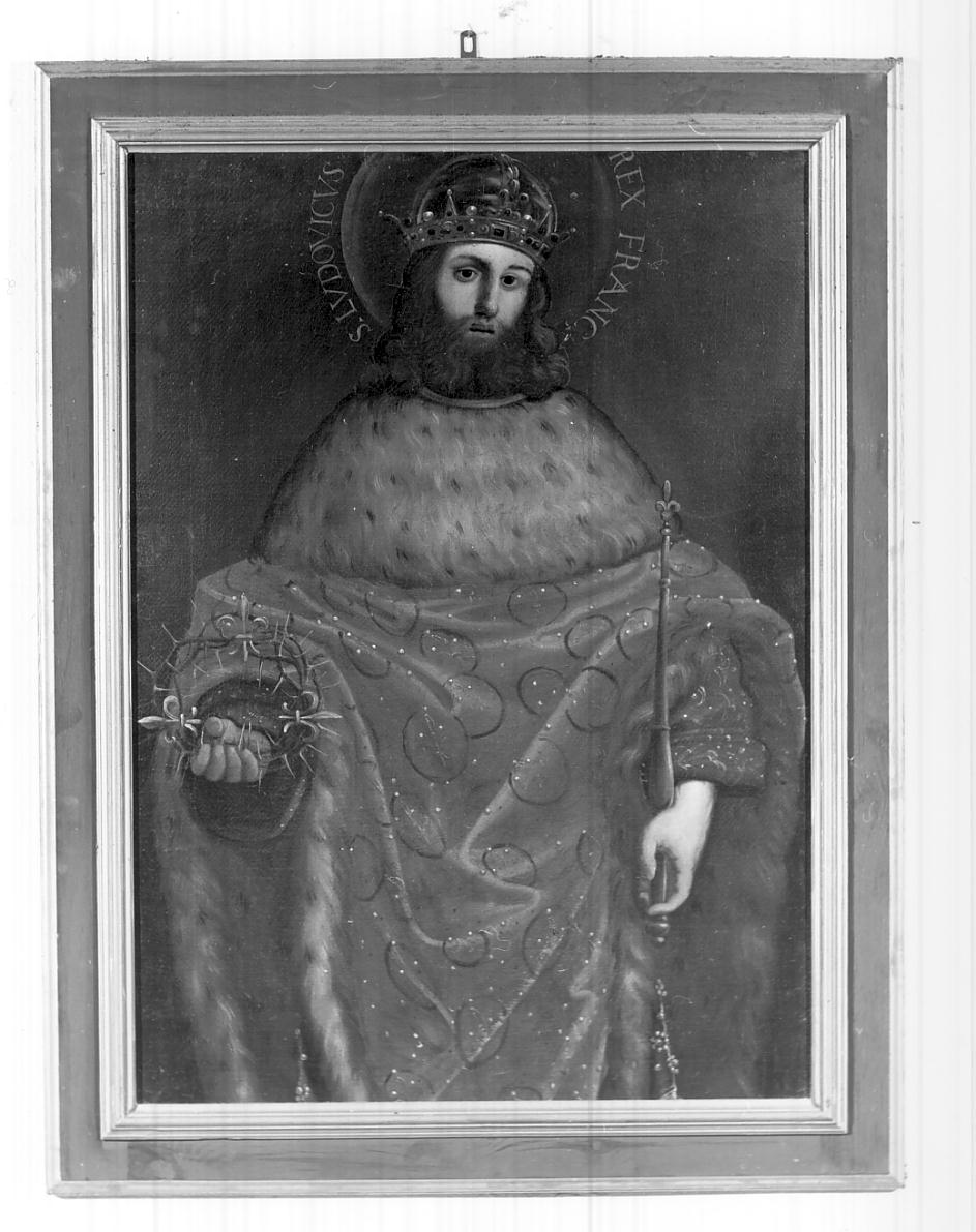 San Luigi re di Francia (dipinto, opera isolata) di Borbone Jacopo da Novellara (attribuito) (sec. XVII)