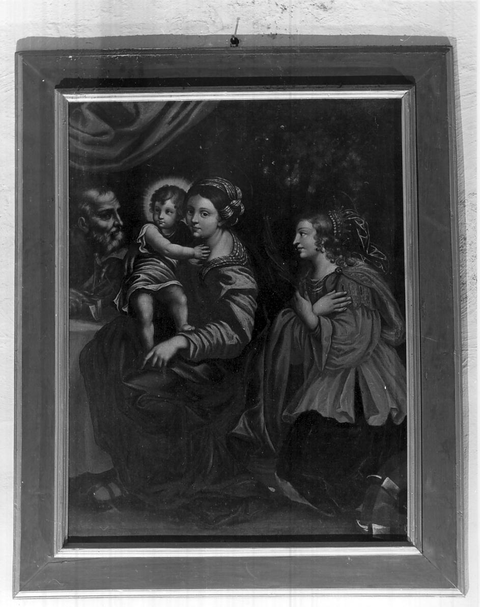 Sacra Famiglia e Santa Caterina (dipinto, opera isolata) - ambito italiano (fine sec. XVI)