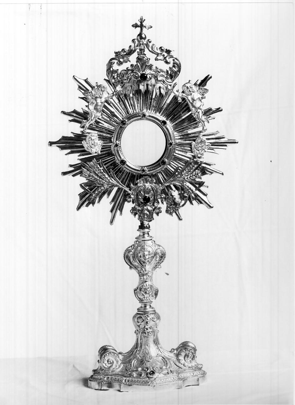 ostensorio, opera isolata - ambito lombardo (sec. XIX)