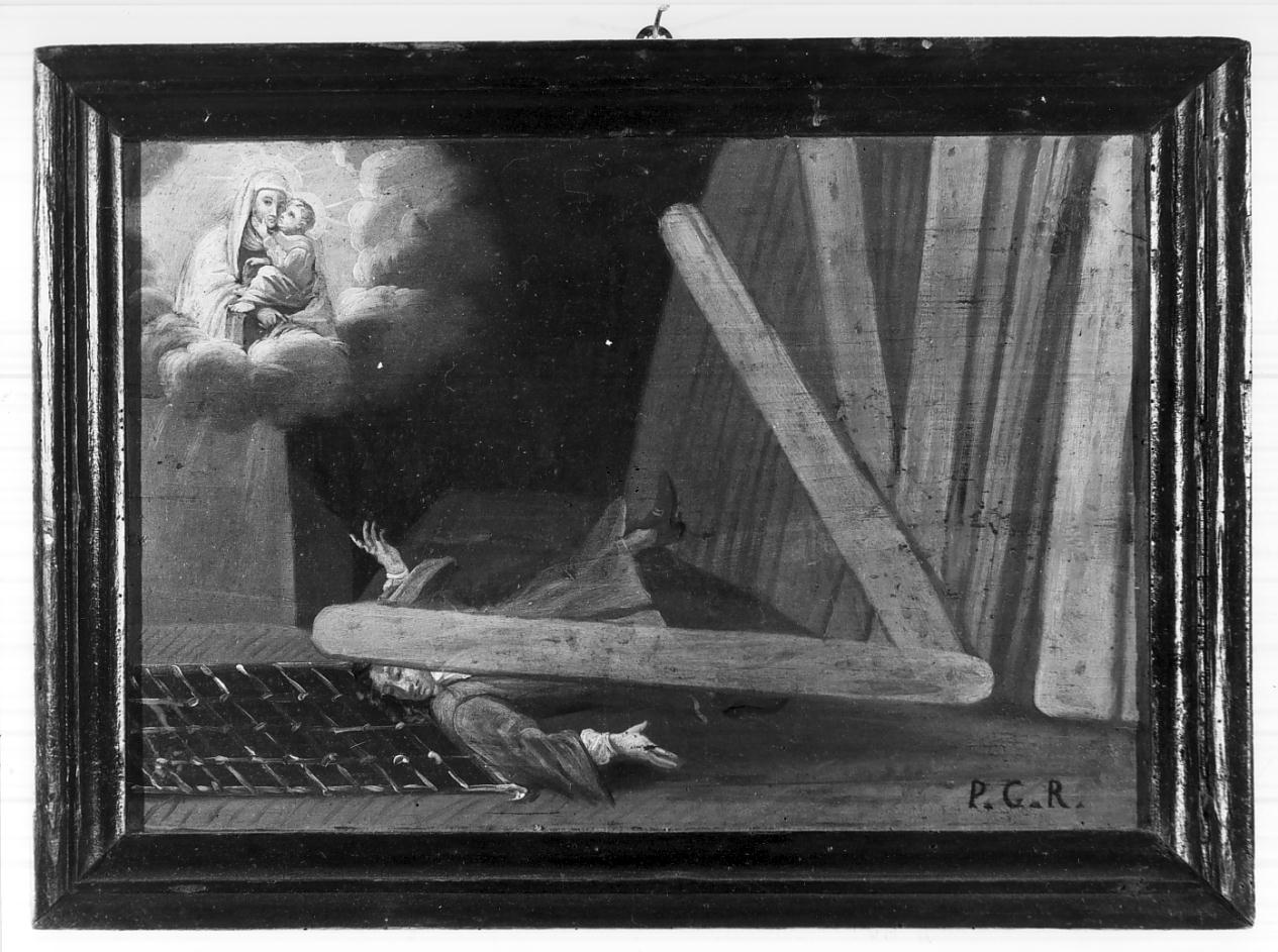 uomo schiacciato da un 'asse (ex voto, opera isolata) - ambito italiano (fine sec. XVIII)