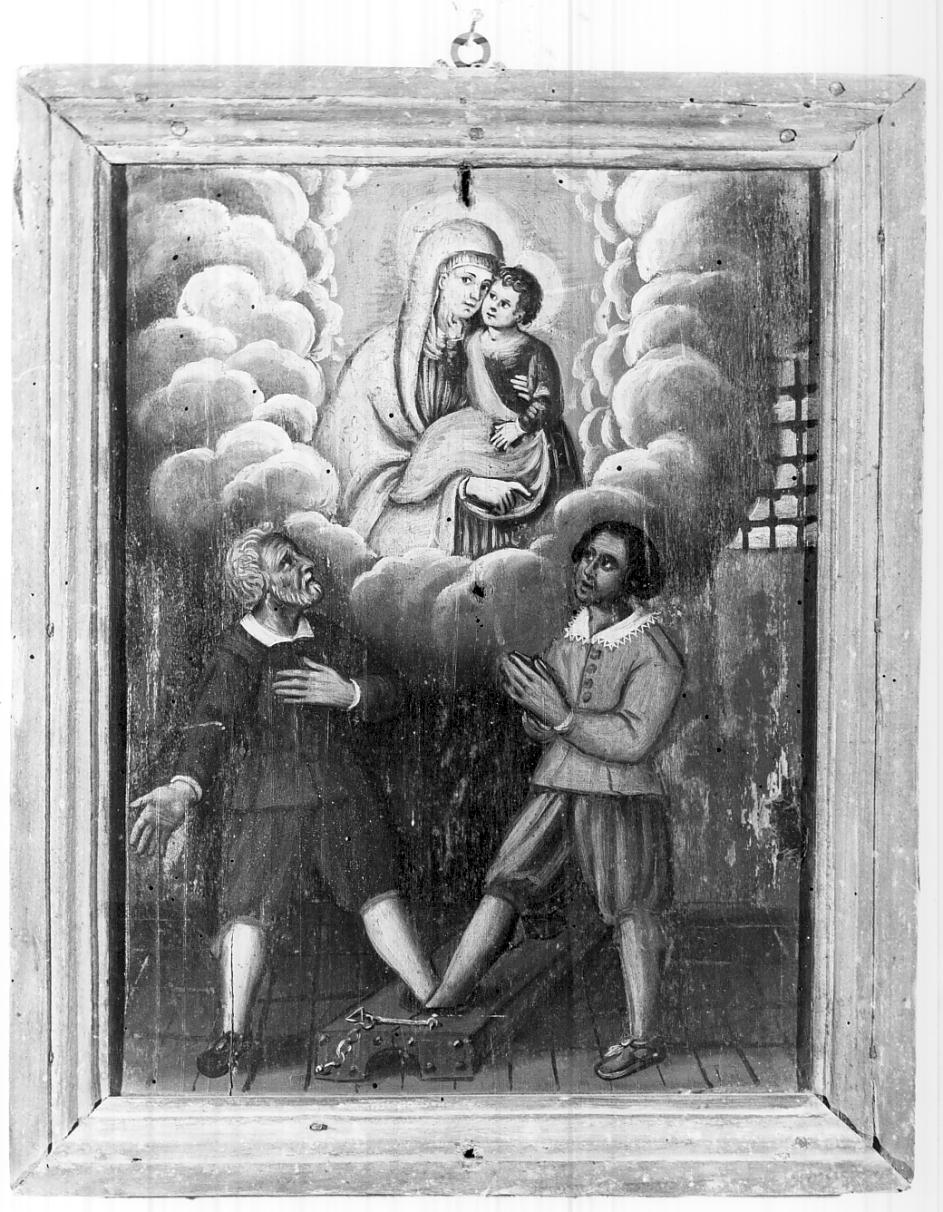 la Madonna e devoti (ex voto, opera isolata) - ambito italiano (seconda metà sec. XVII)