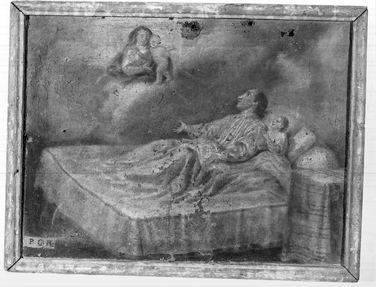 le Vergine e devoto (ex voto, opera isolata) - ambito italiano (fine sec. XVIII)