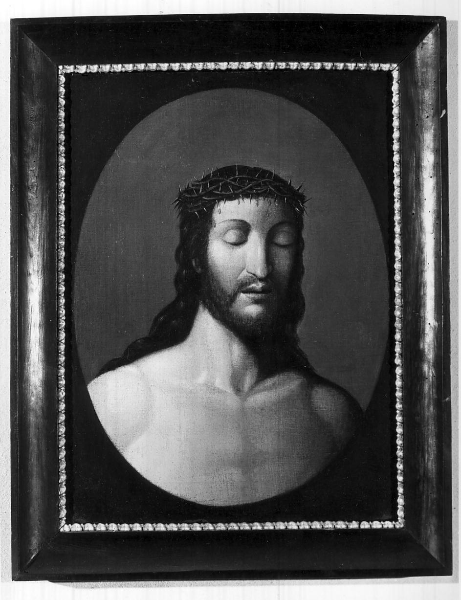 busto di Cristo coronato di spine (dipinto, opera isolata) - ambito italiano (sec. XIX)