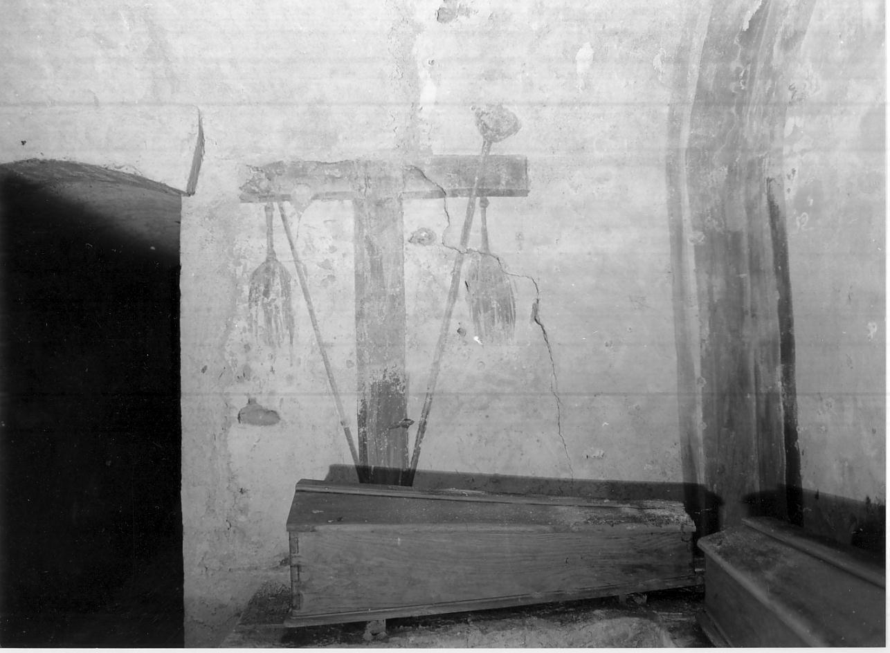 croce penitenziale (dipinto, elemento d'insieme) - ambito italiano (prima metà sec. XVII)