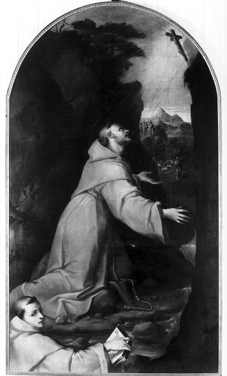 San Francesco d'Assisi riceve le stimmate (dipinto, opera isolata) - ambito mantovano (fine sec. XVI)
