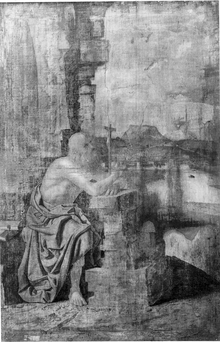 San Girolamo in preghiera (dipinto, opera isolata) di Bonsignori Francesco (attribuito) (seconda metà sec. XV)