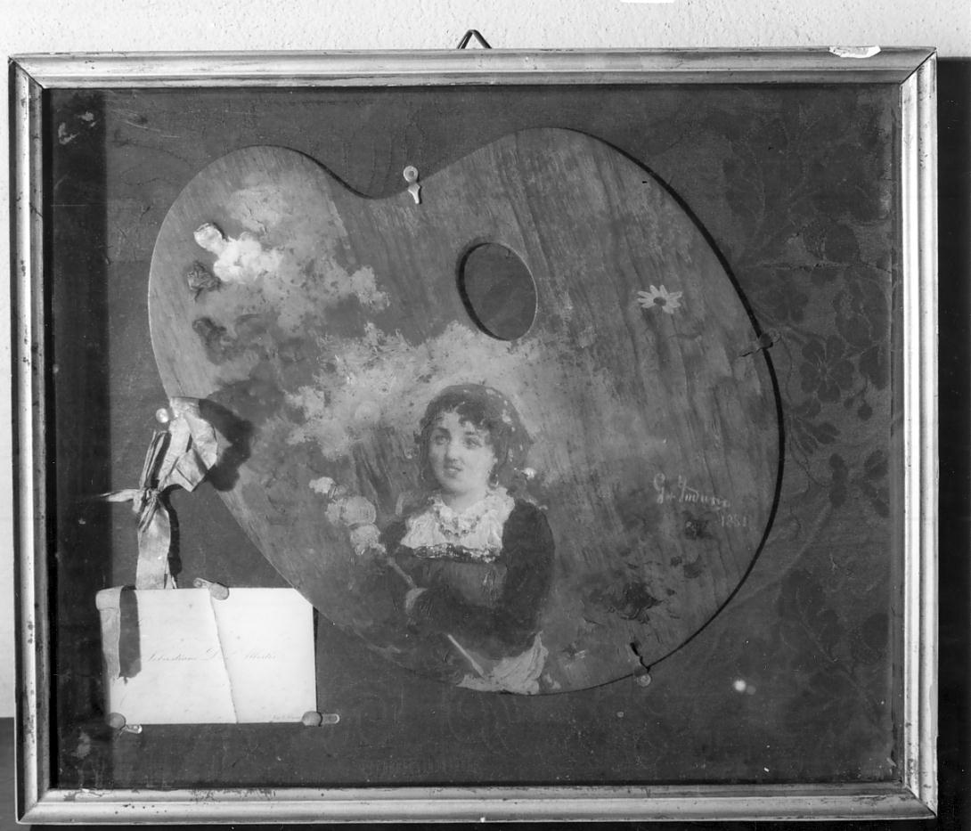 ritratto di donna (dipinto, opera isolata) di Induno Girolamo (ultimo quarto sec. XIX)