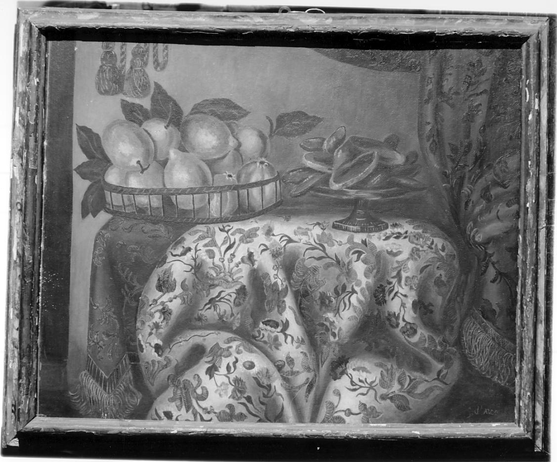 natura morta con frutta e dolci (dipinto, opera isolata) di D'Arco Carlo (prima metà sec. XX)