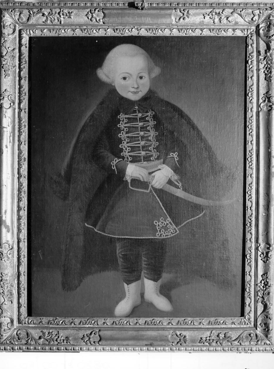 bambino con spadino, ritratto di bambino (dipinto, opera isolata) - ambito veneto (metà sec. XVIII)