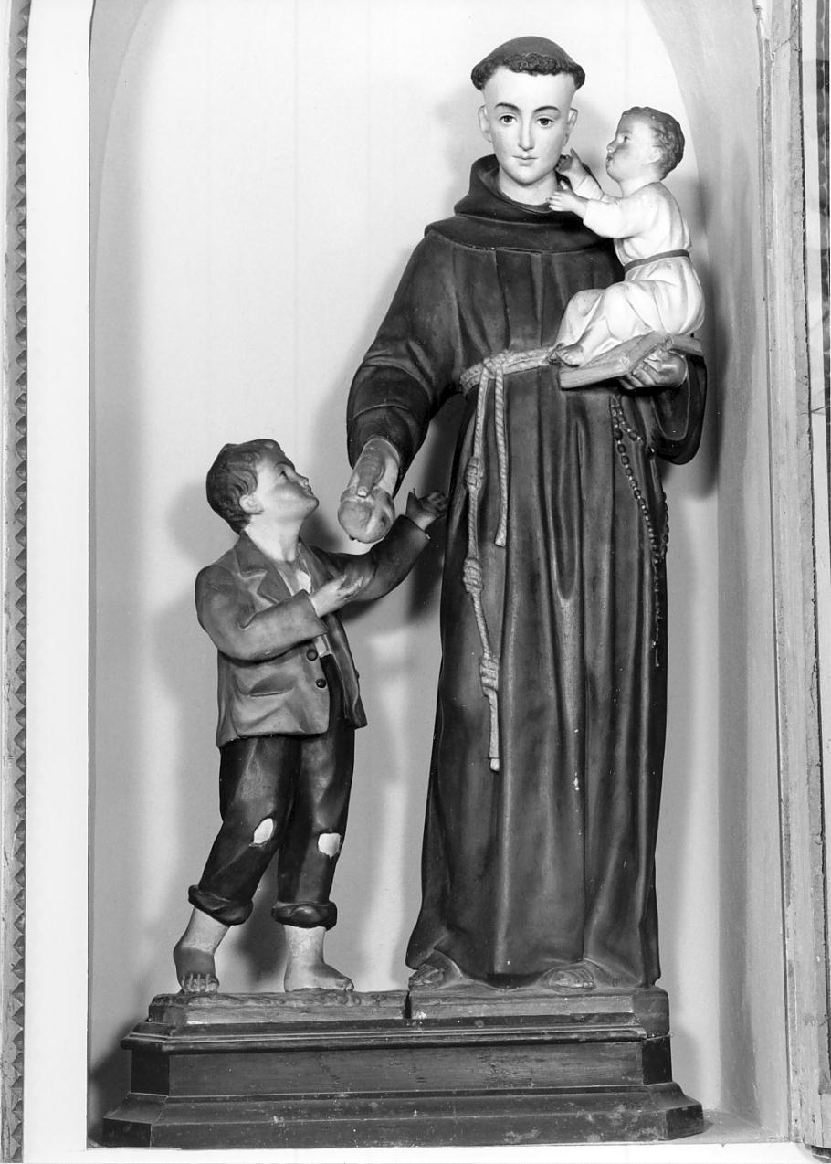 Sant'Antonio da Padova con il bambino (gruppo scultoreo, insieme) - ambito italiano (primo quarto sec. XX)