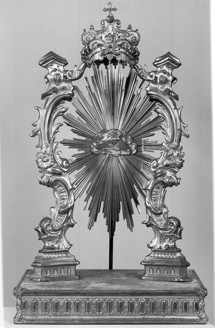 tronetto per esposizione eucaristica, opera isolata - ambito italiano (primo quarto sec. XX)