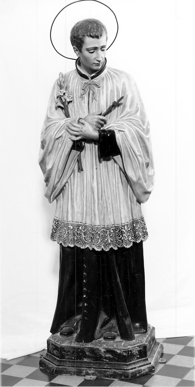 San Luigi Gonzaga (statua, opera isolata) di Raffaelli Luigi ditta (primo quarto sec. XX)